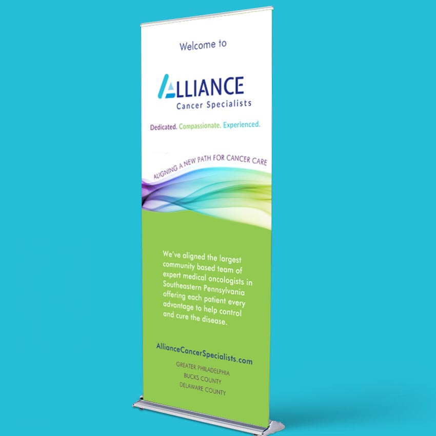 Alliance Cancer Specialists banner stand