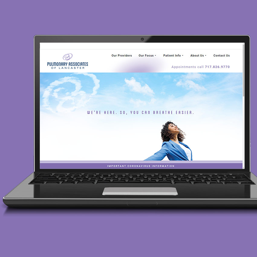 Pulmonary Associates of Lancaster website