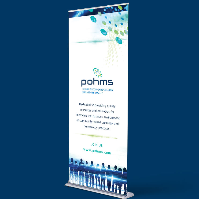 Premier Oncology Hematology Management Society banner stand