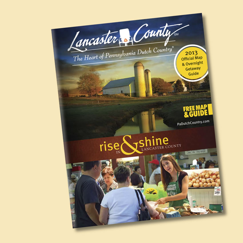 Discover Lancaster Map and Overnight Getaway Guide Cover