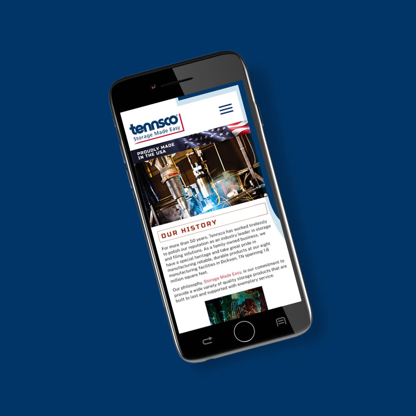 Tennsco mobile website